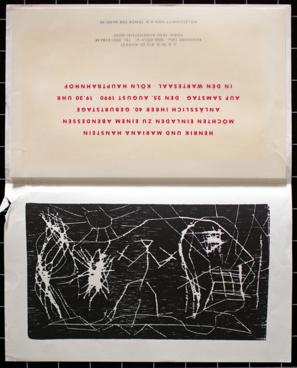 A.R. Penck - Ohne Titel - 1990 - Holzschnitt