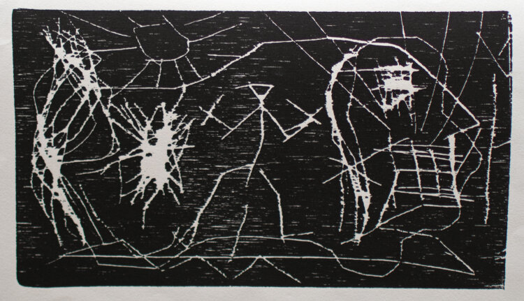 A.R. Penck - Ohne Titel - 1990 - Holzschnitt