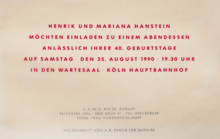 A.R. Penck - Ohne Titel - 1990 - Holzschnitt