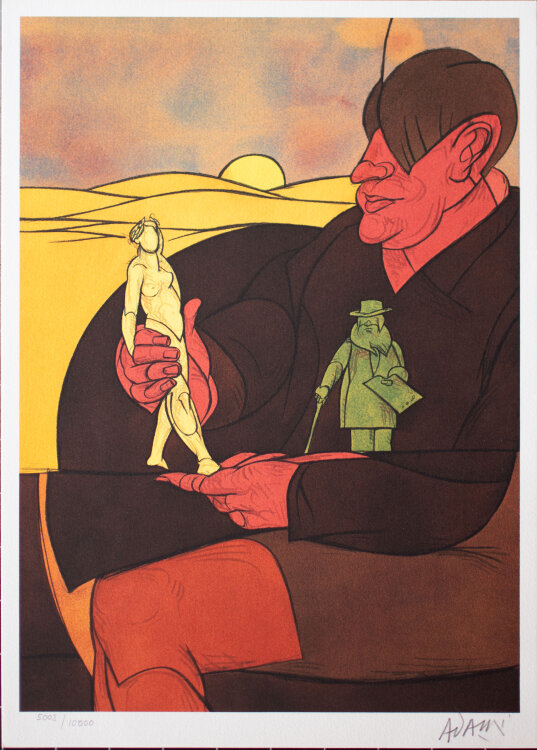 Valerio Adami, Horst Antes, Enrico Baj und Simon Dittrich - Die Kunst der Graphik, 4 von 7 erhalten - um 1982 - Lithografien