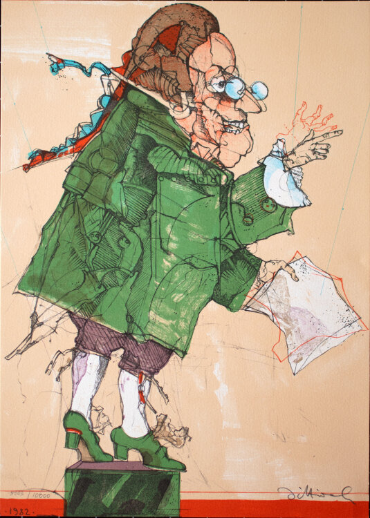 Valerio Adami, Horst Antes, Enrico Baj und Simon Dittrich - Die Kunst der Graphik, 4 von 7 erhalten - um 1982 - Lithografien