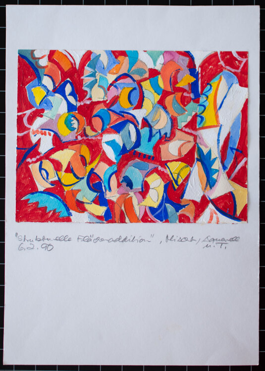 Helmut Dittmann - Strukturelle Flächeraddition - 1990 - Malerei und Aquarell