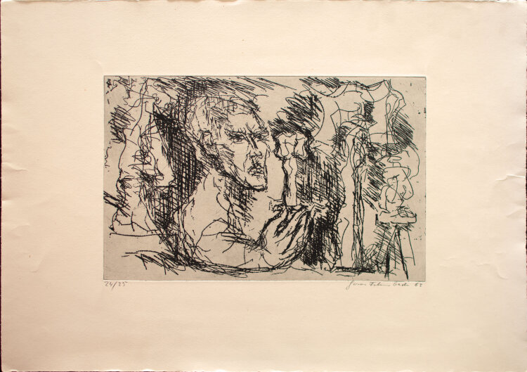 Gerson Fehrenbach - Selbstporträt - 1963 - Radierung