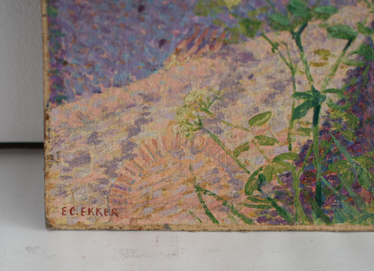 Evert Cornelis Ekker - Landschaft bei Nizza - o.J. - Öl auf Leinwand auf Malkarton