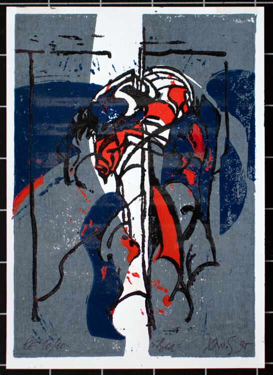 Antoni Xaus Compte - Bea - 1995 - Bemalte Lithografie