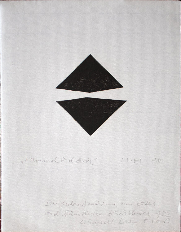 Horst Heinen - Himmel und Erde - 1981 - Linolschnitt