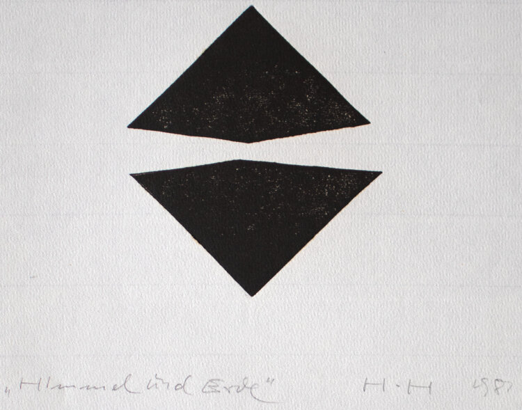 Horst Heinen - Himmel und Erde - 1981 - Linolschnitt