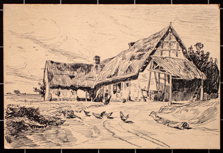 unbekannt - Bauernhof - 20. Jahrhundert - Zeichnung