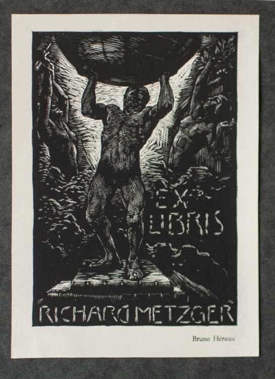 Bruno Héroux - Ex Libris für Richard Metzger...