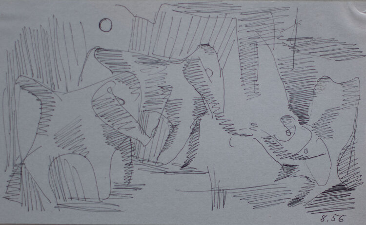 Hans Pistorius - Elefanten - 1956 - Zeichnung