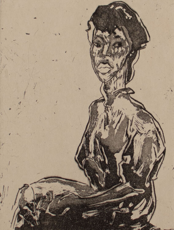 Rudi Lesser - Porträt einer Frau - 1950 - Aquatinta