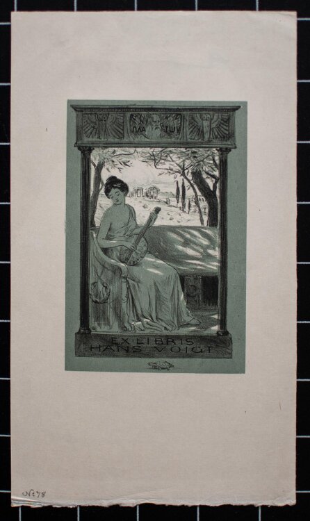 Bruno Héroux - Ex Libris für Hans Voigt - Lithographie - 1911