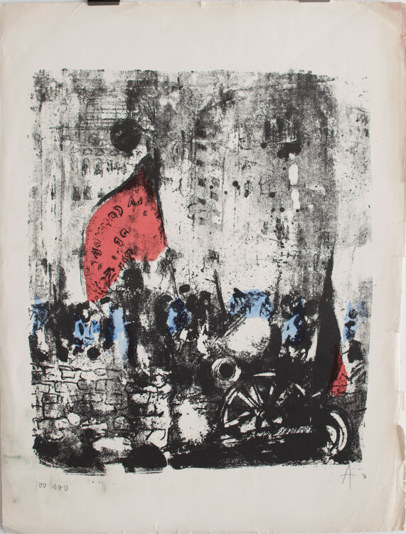 Werner Lichtner-Aix - Demonstration - o.J. - Lithografie