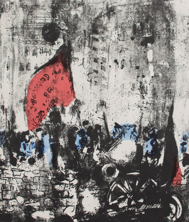 Werner Lichtner-Aix - Demonstration - o.J. - Lithografie