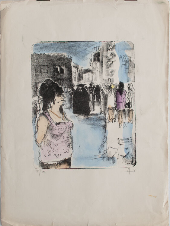 Werner Lichtner-Aix - Straßenszene - o.J. - Lithografie
