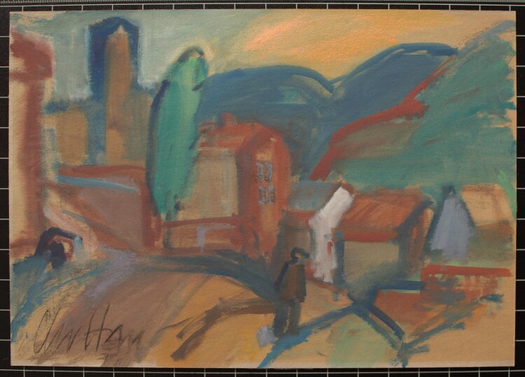 unbekannt - Stadtlandschaft - o.J. - Aquarell