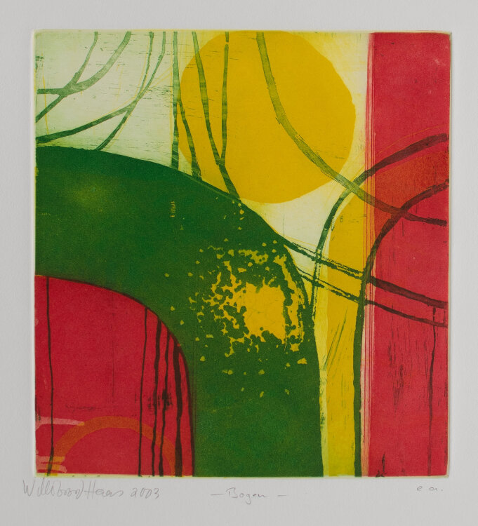 Willibrord Haas - Bogen - 2003 - Farbradierung