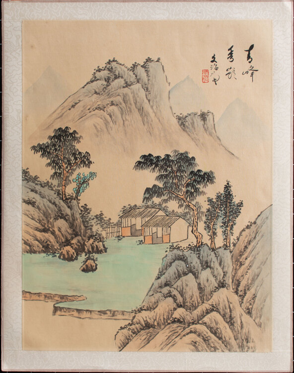 unbekannt - Berglandschaft, China - o.J. - Aquarell