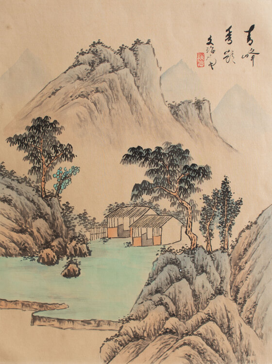 unbekannt - Berglandschaft, China - o.J. - Aquarell