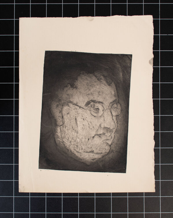 Gerhard Schulte-Dahling - Porträt einer Mannes mit Brille - o.J. - Radierung