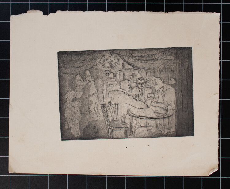 Gerhard Schulte-Dahling - Porträt von drei Männern - 1932 - Radierung