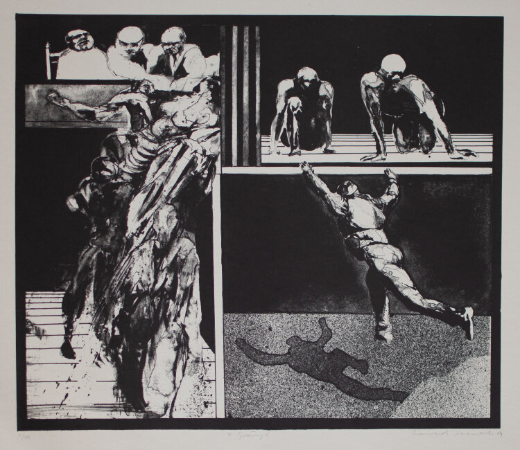 Konrad Jaensch - Sprünge - 1969 - Lithografie