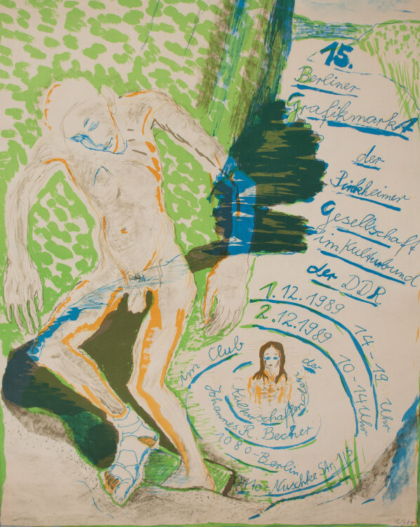 Sabine Grzimek - 15er Berliner Grafikmarkt - 1989 - Lithografie