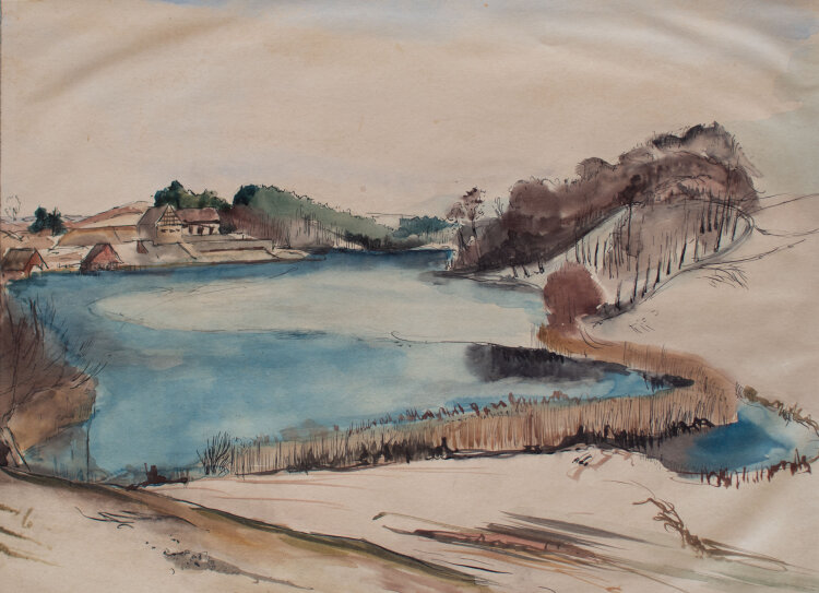 Gerhard Schulte-Dahling - Buchholzsee bei Schivelbein/Swidwin - 1940 - Aquarell