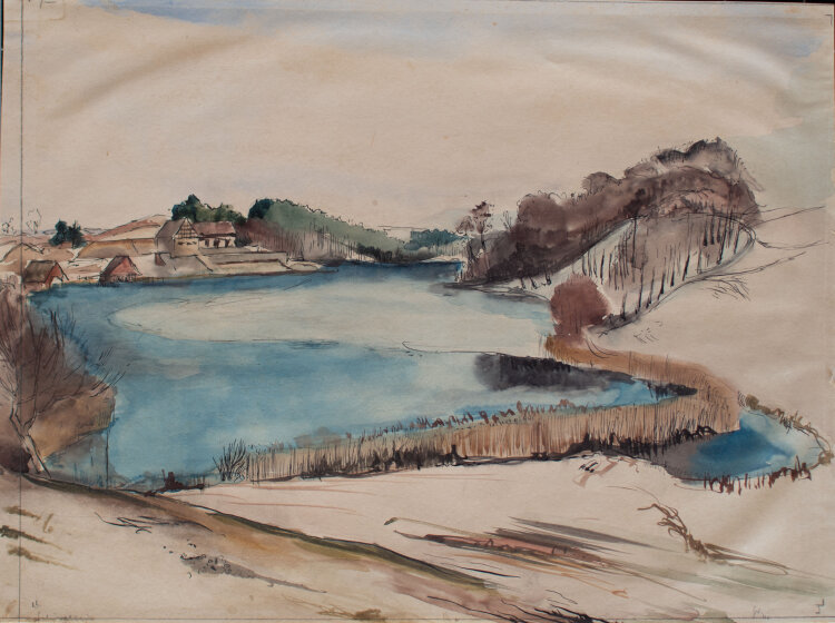Gerhard Schulte-Dahling - Buchholzsee bei Schivelbein/Swidwin - 1940 - Aquarell