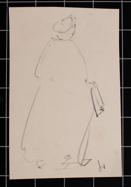 Gerhard Schulte-Dahling - Rückansicht Frau - o.J. - Bleistiftzeichnung