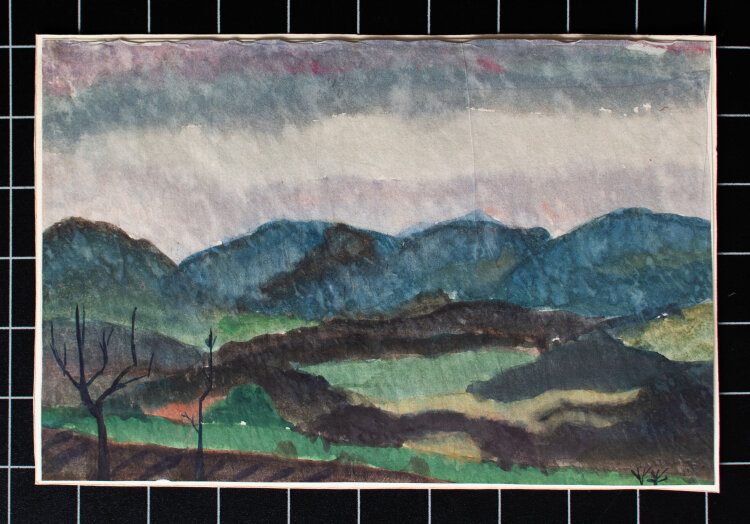 Gerhard Schulte-Dahling - Hügellandschaft bei Osnabrück - 1923 - Aquarell
