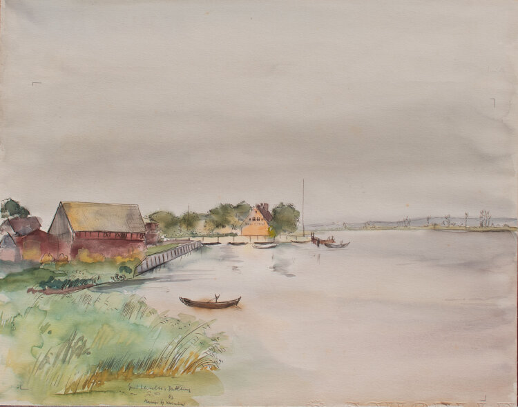 Gerhard Schulte-Dahling - Landschaft Kamp / Karnin - 1943 - Aquarell