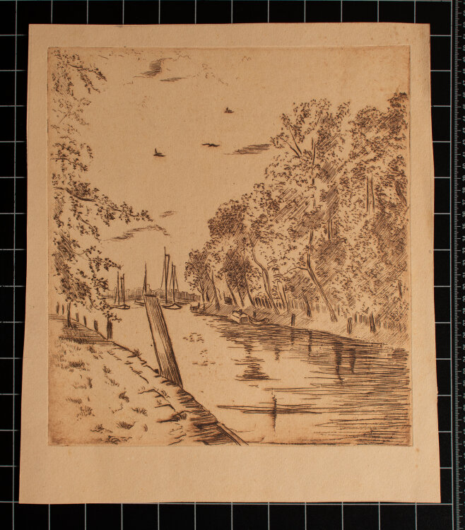 Gerhard Schulte-Dahling - Landschaft am Kanal - o.J. -...