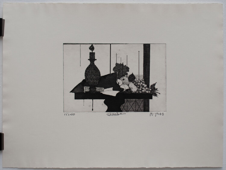 Carl Bianga - Stillleben - 1960 - Radierung