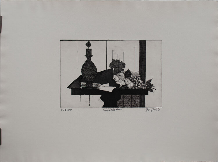 Carl Bianga - Stillleben - 1960 - Radierung