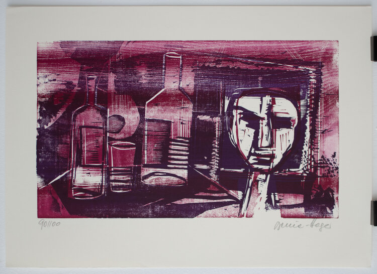 Maria Beine-Hager - Stillleben mit Gesicht - o.J. -...