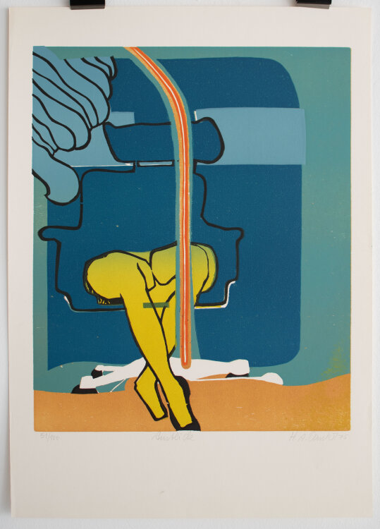 Helmut A. Dankert - Ausblick - 1975 - Farbholzschnitt