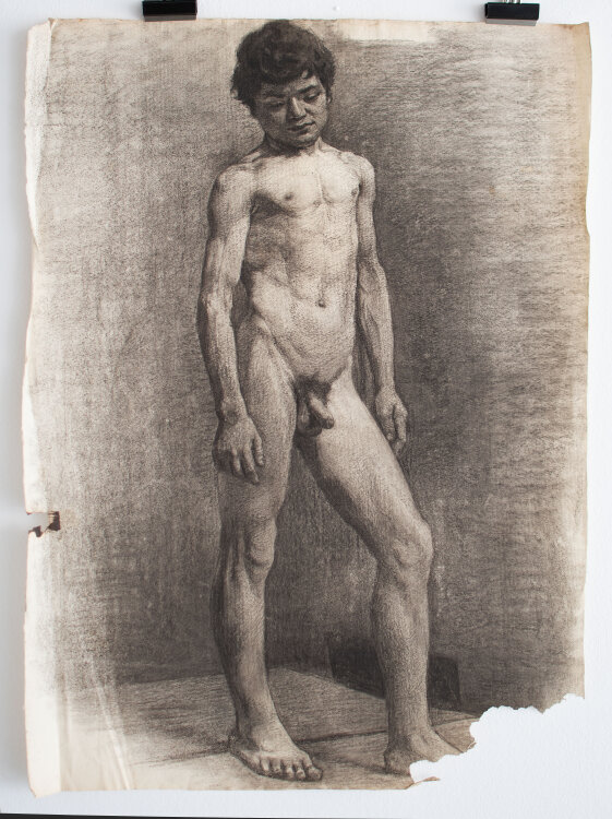 Józef Teofil Smolinski - Knabenakt - o.J. - Kohle
