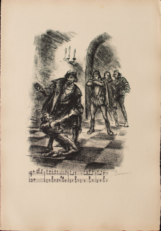 Rafaello Busoni - Rigoletto - 1924 - Lithografie Mappe