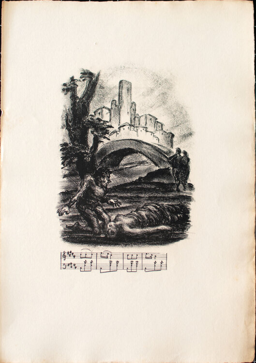 Rafaello Busoni - Rigoletto - um 1923 - Lithografie Mappe