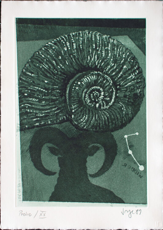 Peter Sorge - Widder - 1989 - Farbradierung