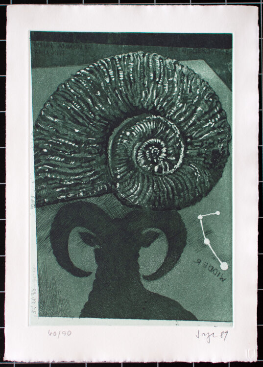 Peter Sorge - Widder - 1989 - Farbradierung