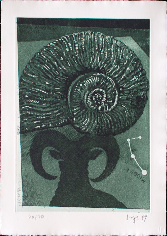 Peter Sorge - Widder - 1989 - Farbradierung