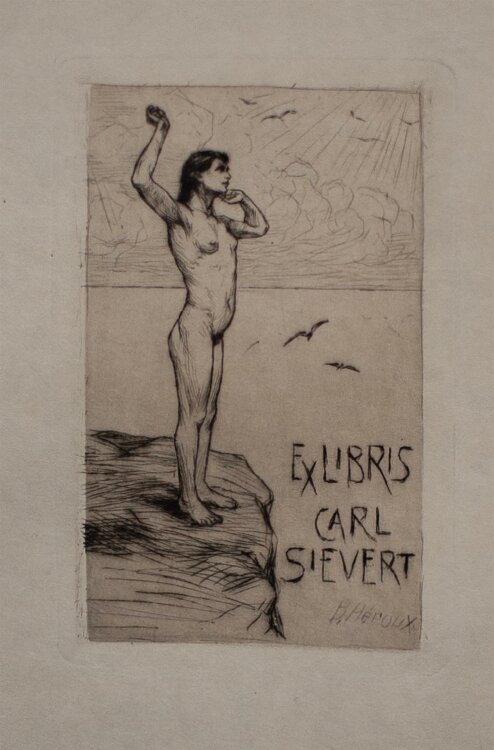 Bruno Héroux - Ex Libris für Carl Sievert - Radierung - o. J.