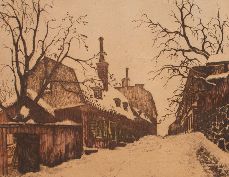 Arthur Bengtsson - Winter Straßenansicht - o.J. -...
