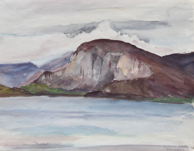 Gerhard Schulte-Dahling - Norwegen - Ellingsøyfjord - 1944 - Aquarell