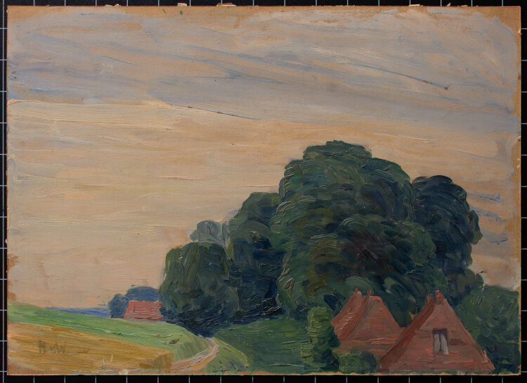 unbekannt - Waldweg - Anfang 1900 - Öl auf Karton