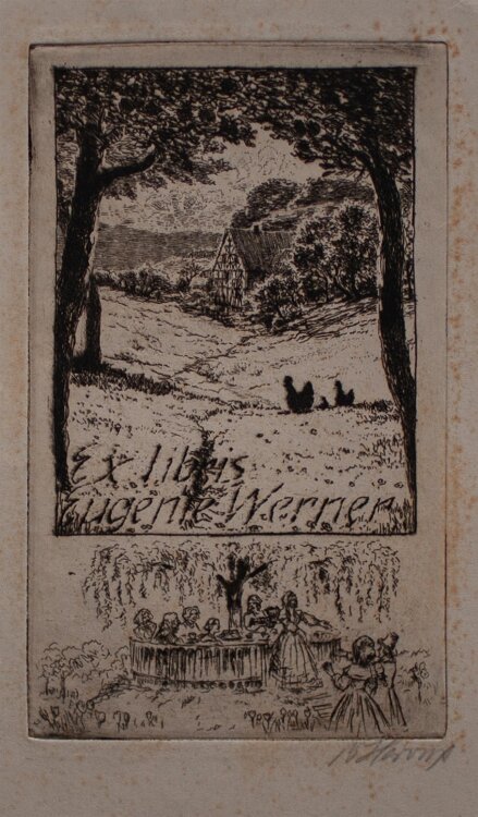 Bruno Héroux - Ex Libris für Eugene Werner -...