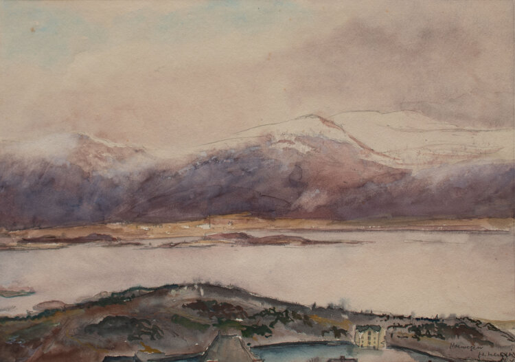 Gerhard Schulte-Dahling - Landschaft Norwegen - 1943 - Aquarell