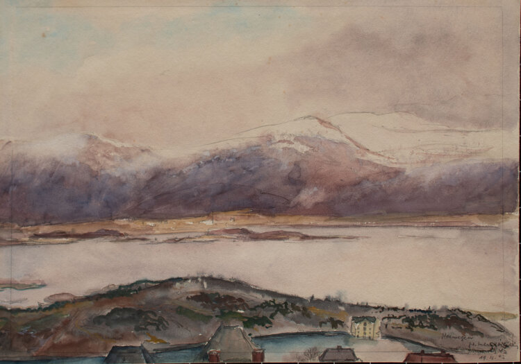 Gerhard Schulte-Dahling - Landschaft Norwegen - 1943 - Aquarell